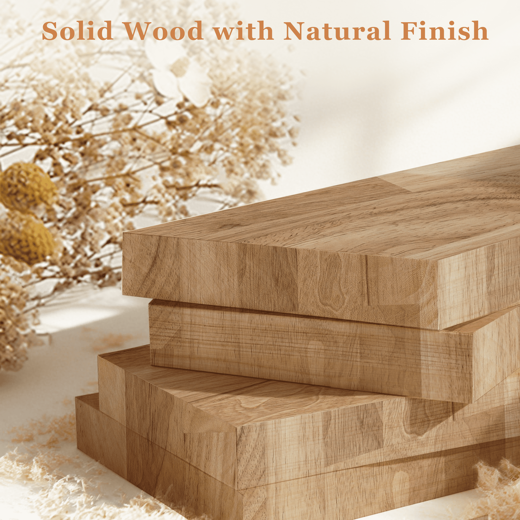 Twin Wood Bed Frame with Led Light, Wood Platform Bed Frame Twin Size with 8.7" Under-Bed Storage, Noise-Free, Easy Assembly, 12"