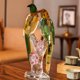 thumbnail image 1 of Collectible Crystal Parrot Ornamento Aves en La Rama Miniatura Animal Figurine Pájaro Estatua Estatua Sala de Estar TV Cabinete Decoración Del Hogar R Un pájaro doble Baoblaze figuritas de loros, 1 of 7
