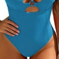 thumbnail image 4 of Daiosportswear Women'S Fashion Sleeveless Daily Swimsuit Conservative Conjoined Body Swimsuit Light Blue L(L), 4 of 5