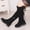 F-121Black, variant on ZHOGXU Big Girls Boots Flat Sole Soft Sole Non Solid Color Lace Up Side Zipper Comfortable Fashion Shoes For Casual Daily Wear Black 10.5-11 Years