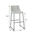thumbnail image 3 of Pemberly Row 30" Industrial Faux Leather Barstools in Gray (Set of 2), 3 of 7
