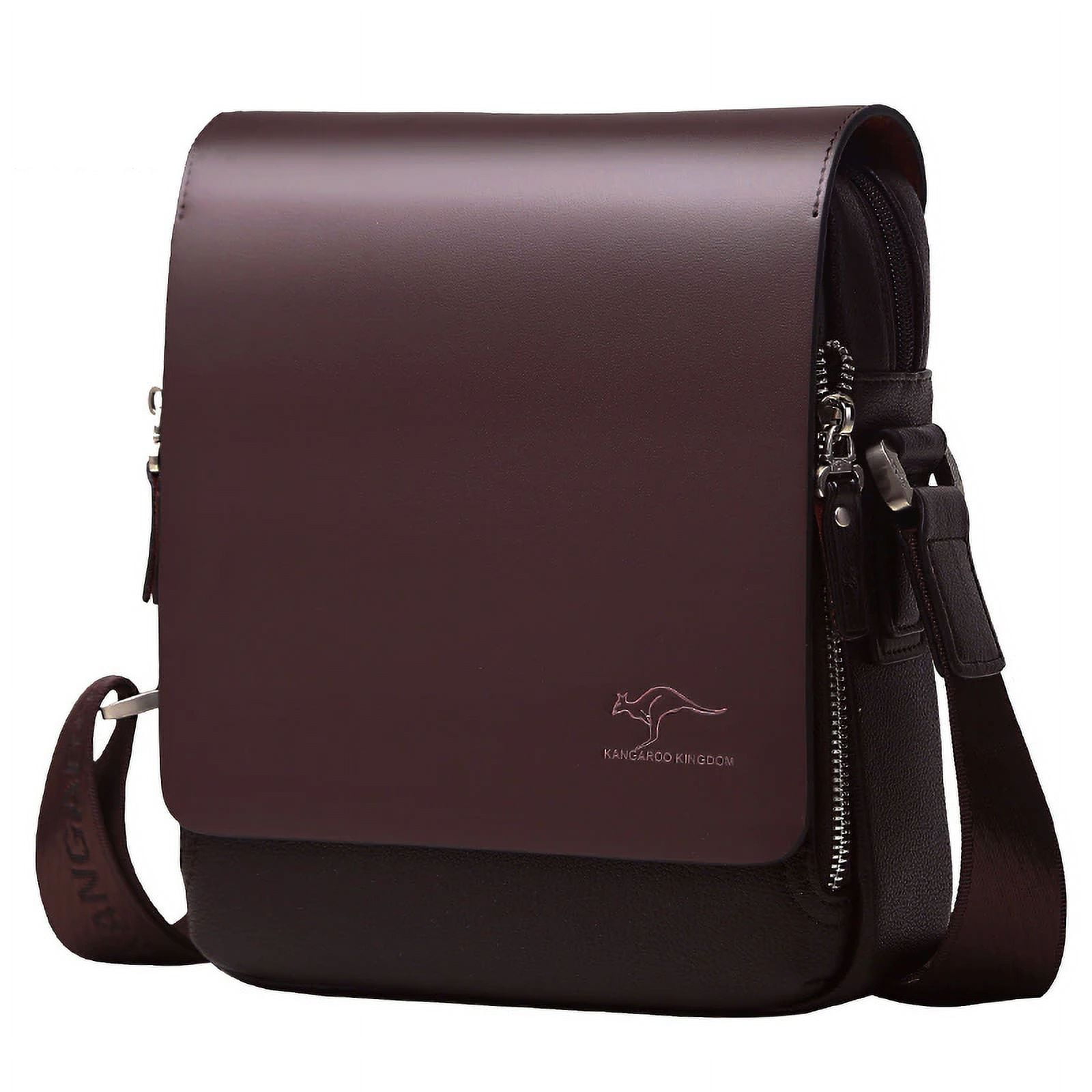 Kangaroo Luxury Brand Vintage Men Messenger Bags For Men Leather Business Shoulder Bag Male Crossbody Bag Brown Casual Briefcase Walmart