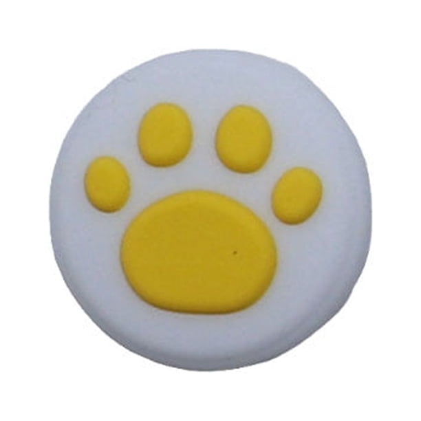 Injueey Grips Caps Cat Paw Shape Reemplazo perfecto Thumbstick Cover Controller Accesorios para doméstico amarillo sobre blanco Type3 NO3