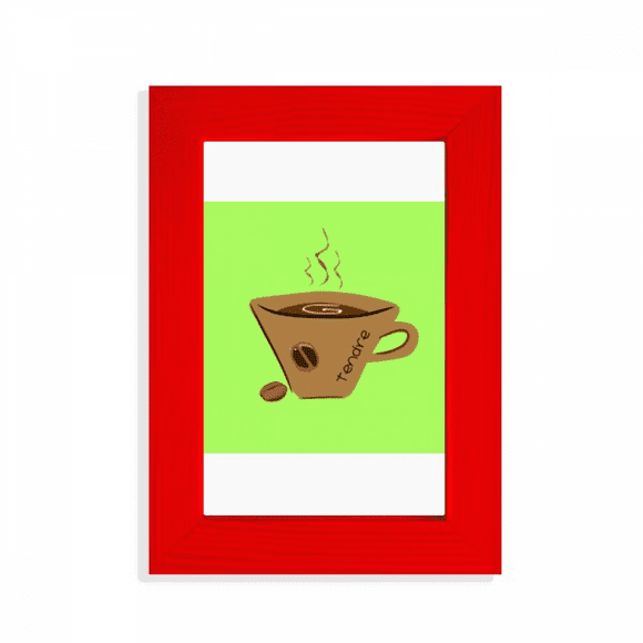 Painting Bodied Coffee Cup Espresso Picture Display Art Red Photo Frame