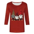 thumbnail image 4 of Abomasnow Christmas Shirts for Women Long Sleeve Crewneck Pullover Tops Funny Garden Gnome Graphic Tees for Family S-5XL, 4 of 5