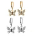 thumbnail image 1 of 2pairs Pendant Shadow Metal Butterfly Temperament Earring, 1 of 2