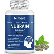 NuBrain NuBest, Support Brain Health and Brain Functions, For Men and Women, 60 Vegan Capsules
