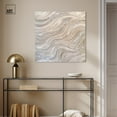thumbnail image 3 of Silver Waves I Canvas Minimalist Abstract by Art Remedy, Gallery Wrapped, 30" x 30", 3 of 7