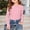 Pink, variant on Girls Long Sleeve Ribbed Raglan Tee Stretchy Casual Basic Fit Crew Neck Shirt For Kids Youth Soft Shirts Tees Tops Girls ,Red,9-10 Years