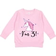 thumbnail image 2 of Inktastic Third Birthday Cute Unicorn Toddler Sweatshirt, 2 of 4