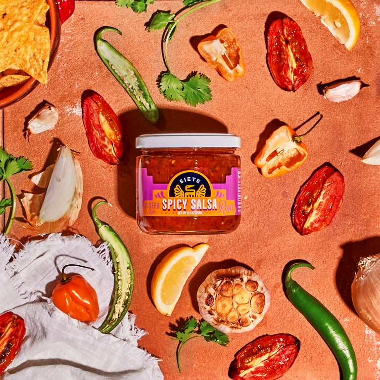 Siete, Casera Salsa Roja, Spicy, 10.5 oz, Roasted Tomatoes