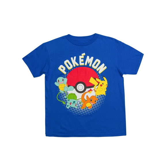 Pokmon Power Group Royal Blue Short Sleeve Graphic Tee (Little Boys & Big Boys)