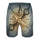 thumbnail image 3 of Balery Vintage Compass Traje de Baño Estilo Hawaiano para Hombre, Shorts de Secado Rápido con Bolsillos-X-Large, 3 of 6
