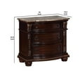 thumbnail image 5 of Wooden Nightstand with Three Spacious Drawers and Bun Feet, Brown, 5 of 5