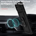 thumbnail image 6 of JTCASES for iPhone 8 Plus/7 Plus Case, Heavy Duty Protection Magnetic Car Mount Rotating Stand [Slide Camera Window] Rugged Shockproof Anti-fall Shell for iPhone 8 Plus/7 Plus, Black, 6 of 8