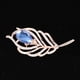 thumbnail image 3 of Broche de plumas de aleación encantadora a la moda, joyería para mujer, accesorio de ropa, 3 of 5