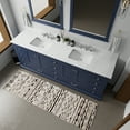 thumbnail image 2 of Dukes 84 in W Navy Blue Double Vanity, Carrara Marble Top, Faucet Set, and 34 in Mirrors, 2 of 10