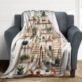 thumbnail image 4 of The Cat Is Hiding Flannel Blanket Lightweight Blanket for Couch Sofa Bed, Super Soft Cozy Print Warm Blanket, 4 of 8
