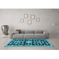 thumbnail image 3 of Ahgly Company Indoor Round Persian Light Blue Traditional Area Rugs, 4' Round, 3 of 4