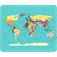 thumbnail image 1 of World Map Mouse Pad with Stitched Edge Mousepad Gaming Accessories Waterproof Non-Slip Rubber Base Office Mousepad for Laptop, Computer and PC, 9.8''''x7.9'''' World Map with Countries, 1 of 5