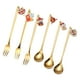 thumbnail image 1 of Juego de cubiertos dorados Juego de cubiertos de acero inoxidable Cena de fiesta Acentos dorados Cucharas Estilo A, 1 of 9