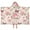 Pink Butterfly Floral, variant on Pink Butterfly Floral Bow White Pattern Hooded Bath Towel,50"x30" for Ages 3 To 12 Kids, Quick Dry Lightweight Soft Microfiber Hood Beach Towel Cover Up for Kids