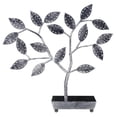 thumbnail image 3 of MyGift Tree Design Jewelry Hanger, Earring Necklace Holder with Ring Dish Tray, Silver, 3 of 5