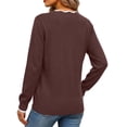 thumbnail image 4 of Fantaslook Color Block Sweaters for Women V Neck Pullover Lightweight Sweaters Long Sleeve Tops Fall Fashion Clothes, 4 of 7
