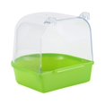 thumbnail image 1 of Bird Bath Small Bird Bath Easy to Clean Transparent Bird Bathtub Convenient Bath Bathroom for Small Birds Parrot Cage, 1 of 8