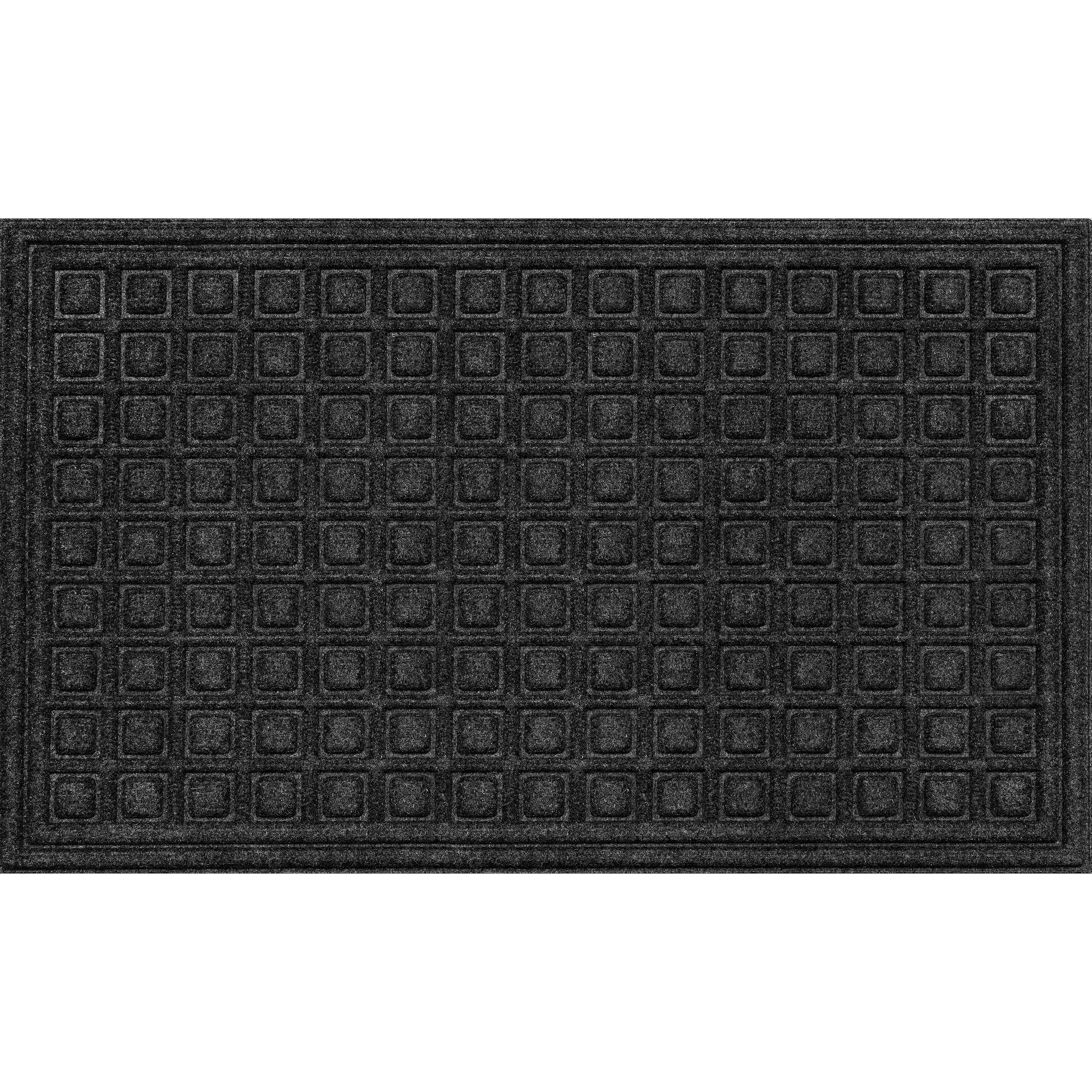 Mainstays Textures Blocks Indoor/Outdoor Utility Mat, Onyx photo 1