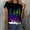 Purple, variant on ALLLIST Tops for Women Cotton Crew Neck Short Sleeve T-Shirts Purple Flame Trendy Shirts Tops for Ladies