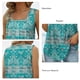 thumbnail image 3 of Blusa estampada sin mangas Moda Poliéster Tops sin mangas de verano plisados suaves para mujer, 3 of 5