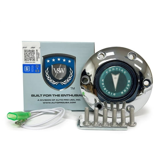 VSW 6-Bolt Chrome Horn Button, Pontiac Motor Division Emblem STE1020CHR