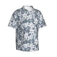 thumbnail image 2 of Daiia Lilies Flowers Hawaiian Shirt for Men Gentle Cotton Regular Short Sleeve Casual-3X-Large, 2 of 9