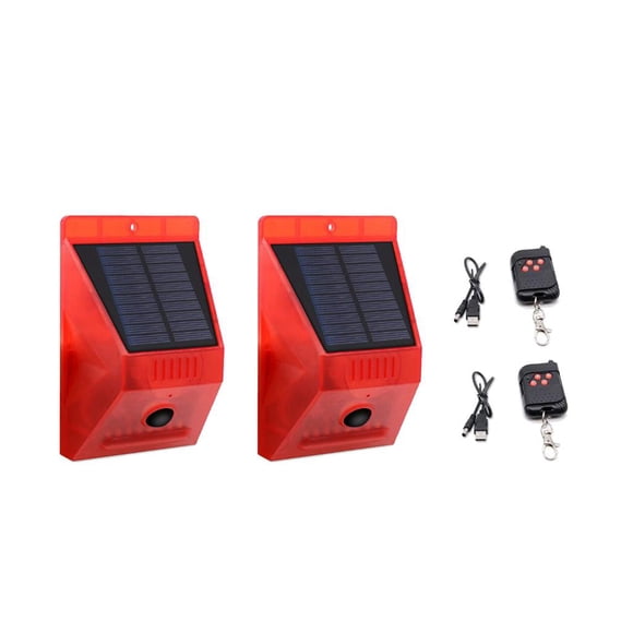 2x de luz Sensor de movimiento Lámparas de seguridad de jardín IP65 2 piezas Sunnimix Luz de alarma de sonido