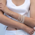thumbnail image 5 of 40 Strands Spring Bracelets Minimalist Bracelets Steel French Wire Gimp Wire for Stackable Wearing Silver 0.2cm Inner Diameter: 2-1/4 inch(5.85cm) Material Steel, 5 of 6