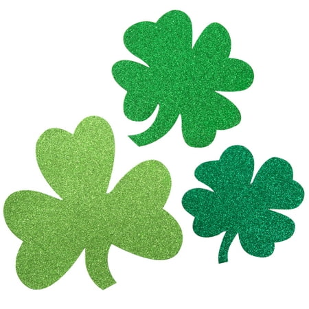 St. Patrick's Day Paper Shamrock Cut Out Decorations, Green, 6ct ...