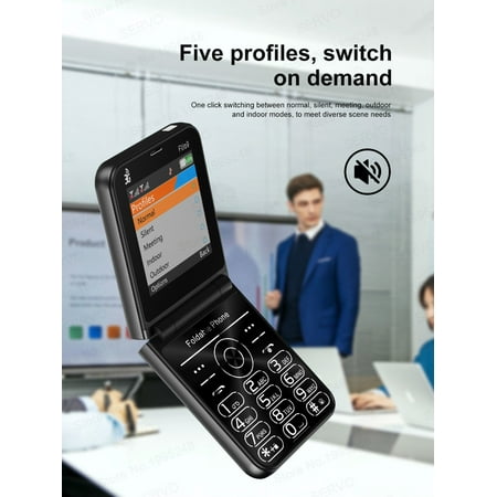 2024 SERVO Flilo9 3G WCDMA Cellphone Foldable 2 SIM Card Speed Dial Blacklist Type-C Flip Mobile Phone 2.6“ Displa