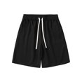 thumbnail image 1 of Men Solid Color Casual Fashion Loose Elastic Waist Pockets Exercise Shorts Pants, 1 of 6