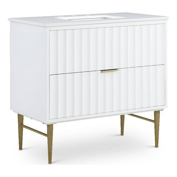 Meridian Furniture Modernist White Bathroom Vanity