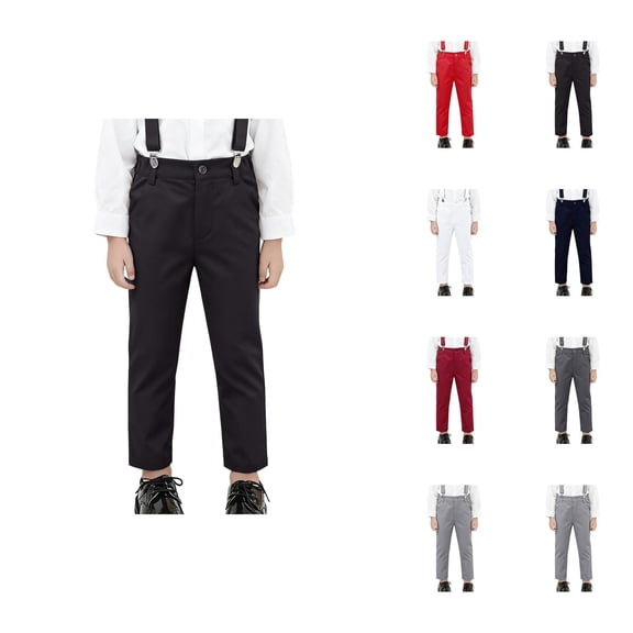 Boys Pants Boys Dress Pants for School and formal Occasions Flat Front Trousers With Adjustable Waistband Durable Twill Fabric Classic Fit for Everyday Wear and Events