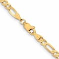 thumbnail image 2 of 10k Yellow Gold 4.0mm Concave Figaro Chain, 2 of 4