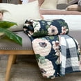 thumbnail image 2 of Levtex Home - Fiori - Throw - Floral - Charcoal, Coral, Pink, Green, Cream - Quilt (50x60in.) and Sham 50x60in. - Cotton/Cotton, 2 of 4