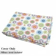 thumbnail image 5 of Modern Floor Pillow Lounger Cover, Colorful Style Inspired Patterns with Flower Like Images Art, Nap Mat Printed Fabric Case for 5 Pillows, 88" x 27", Multicolor, by Ambesonne, 5 of 5