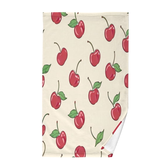 Pure Cotton Face Towel 16x28 Inches Hand Towel Bath Towel Hand Bath Towels Soft Good Water Absorption for Washing Face Wiping Face Lovely Cherry