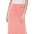 thumbnail image 4 of Women's Stretchy Flowy Maxi Skirt with Elastic Waistband for Comfort and Style, 4 of 5