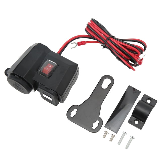 Cargador de teléfono USB Dual para motocicleta, cargador para bicicleta eléctrica resistente al agua de 12V con voltímetro Digital para encendedor de cigarrillos YUNYI BRAND Deportes