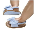 thumbnail image 4 of Linfrsh Baby Boys Girls Sandals Soft Anti-Slip Rubber Sole Summer Outdoor Toddler First Walking Shoes(Light Blue,0-6 Months), 4 of 7