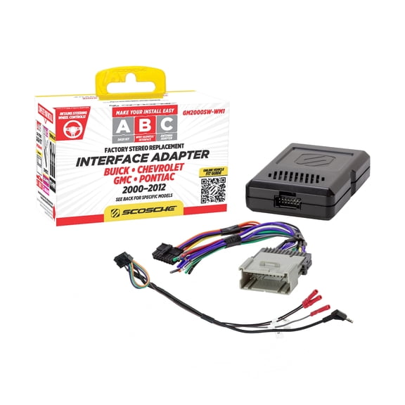 Scosche Wiring Harness Compatible w/ 2000-13 General Motors Retains Steering Controls GM2000SW-WM1