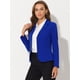 thumbnail image 3 of AllegK ChaqueDe Traje De ChaqueElástiCon Cuello De SolaPaOficiDe Trabajo PaMujer Azul Real XS, 3 of 5